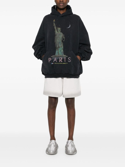 BALENCIAGA Paris Liberty distressed hoodie outlook