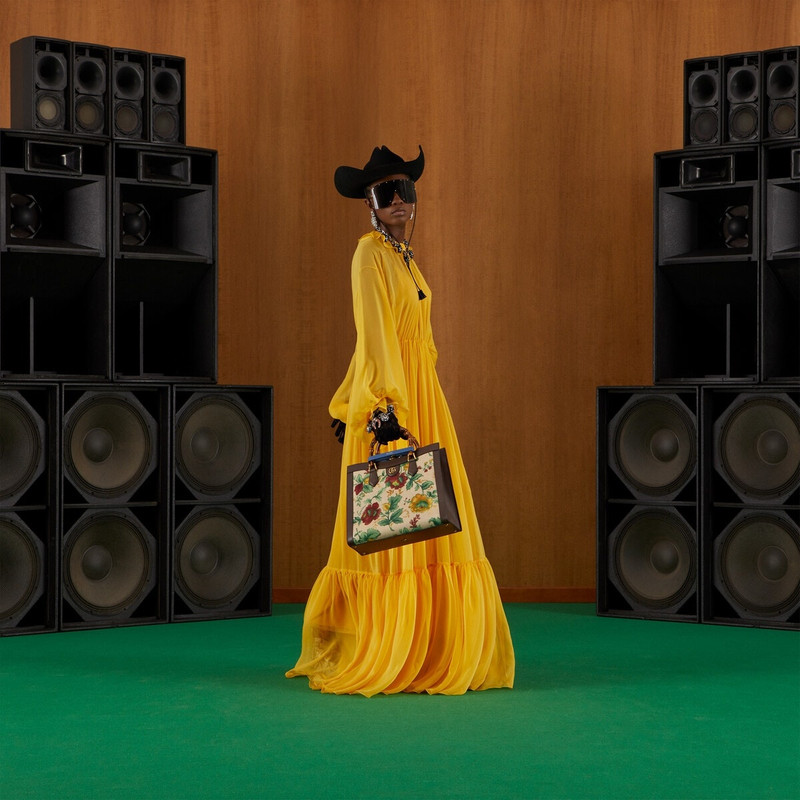 GUCCI Silk chiffon dress outlook