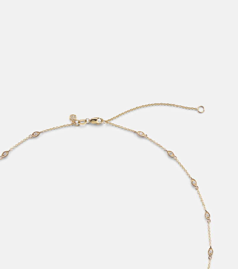 Cross 14kt gold pendant necklace with diamonds 6