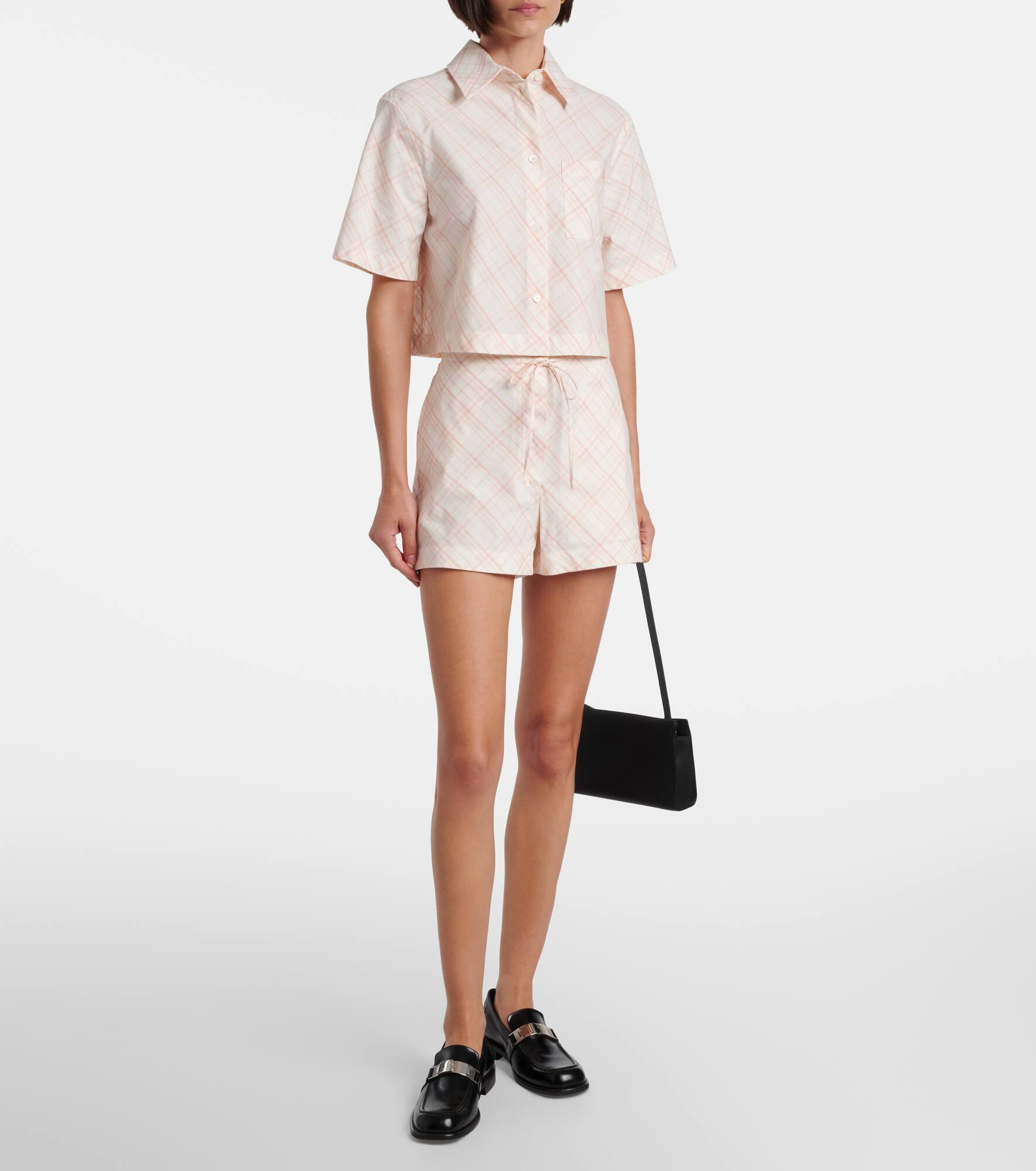 Burberry Check cropped cotton shirt - 2