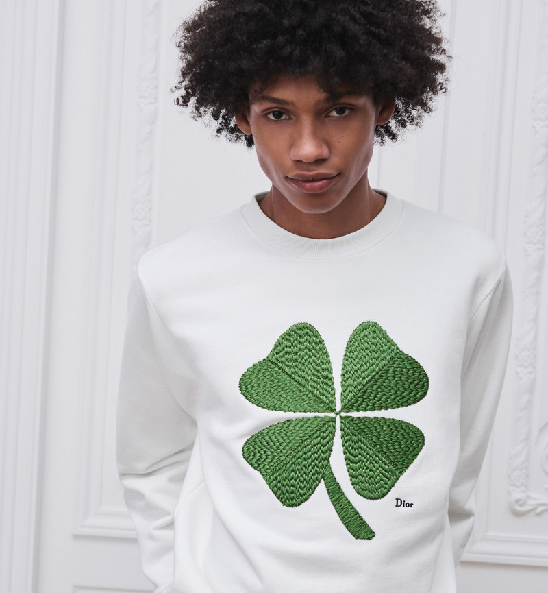 Sweatshirt with Dior Clover Embroidery, Relaxed Fit 2
