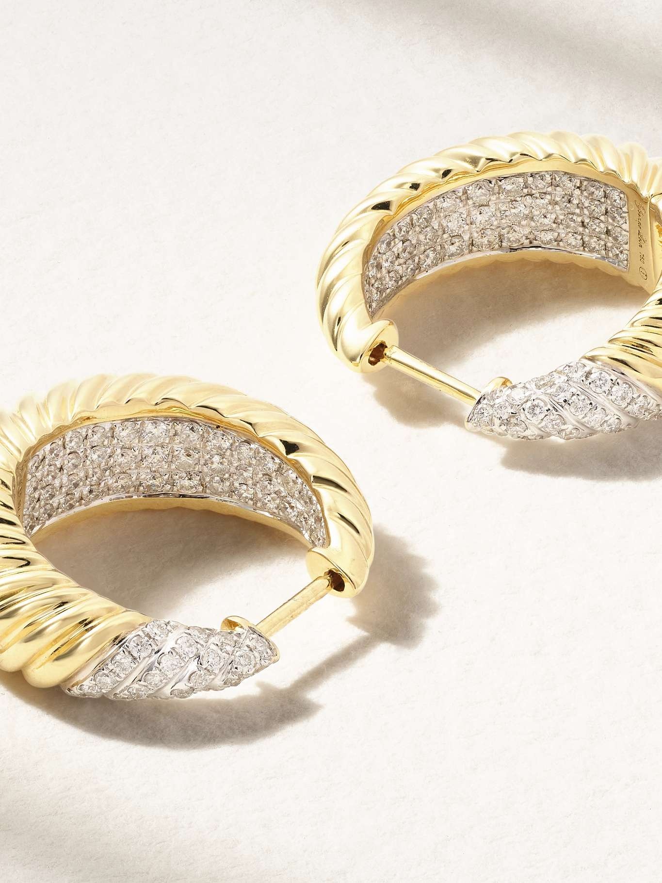 18-karat gold diamond earrings Gold - 3