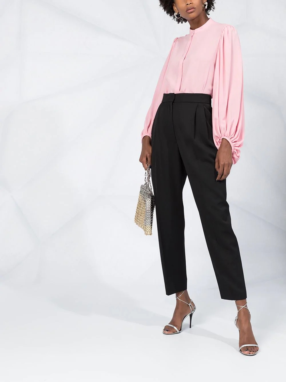 high-waisted tapered trousers - 2