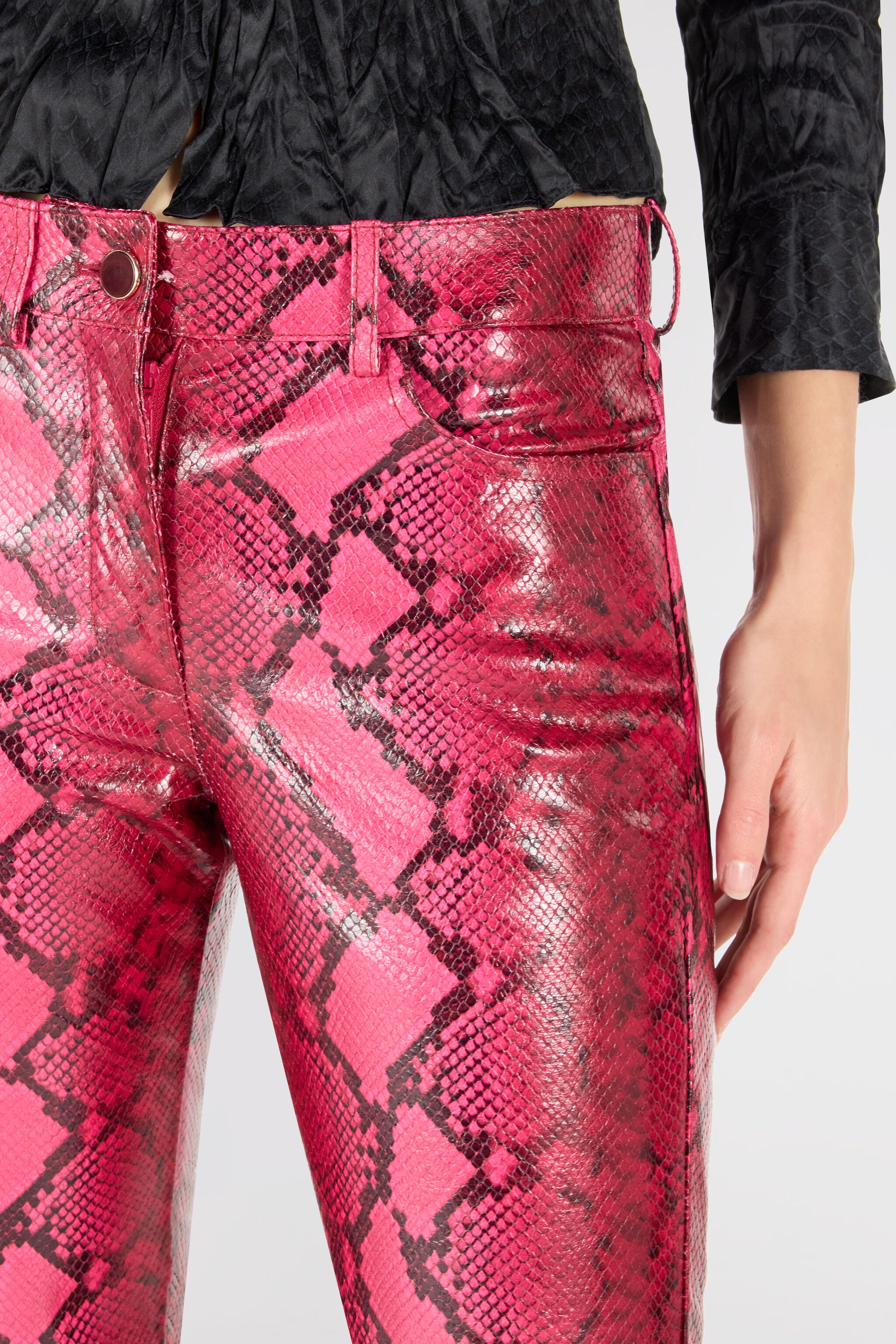 Shiny Python-Print Pants - 7