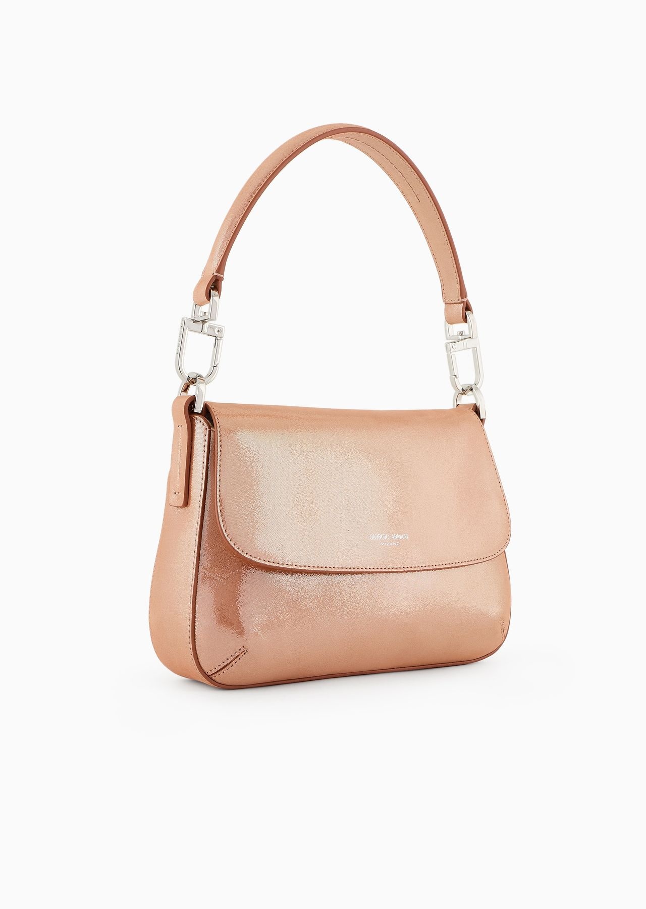 La Prima Soft small baguette bag in shiny nubuck - 3
