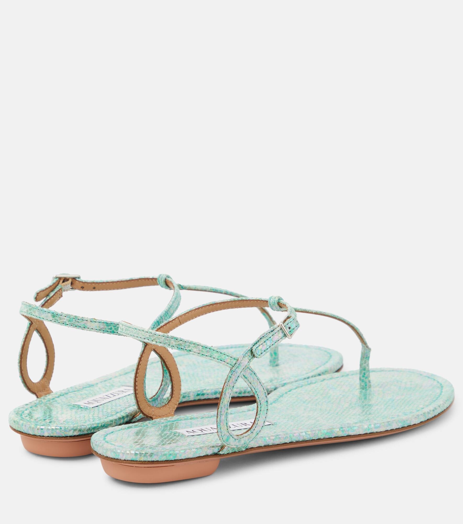 Almost Bare leather thong sandals - 3