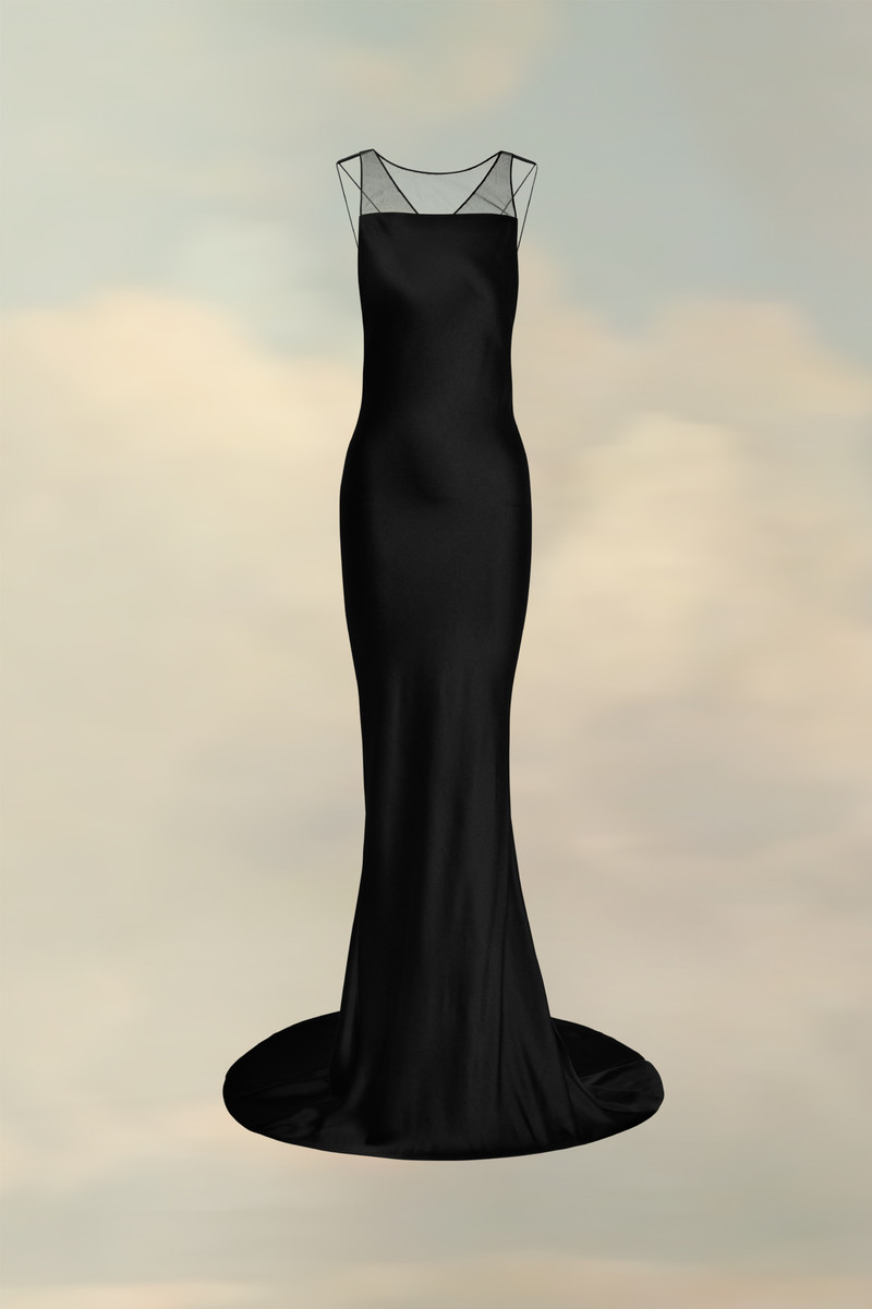 Maison Margiela Hammered Satin Gown outlook