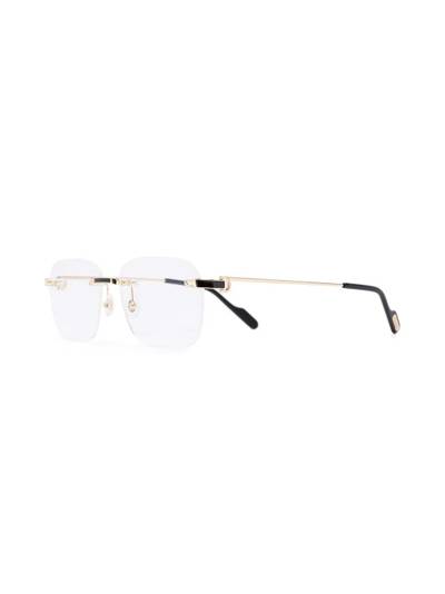 Cartier rimless square-frame glasses outlook