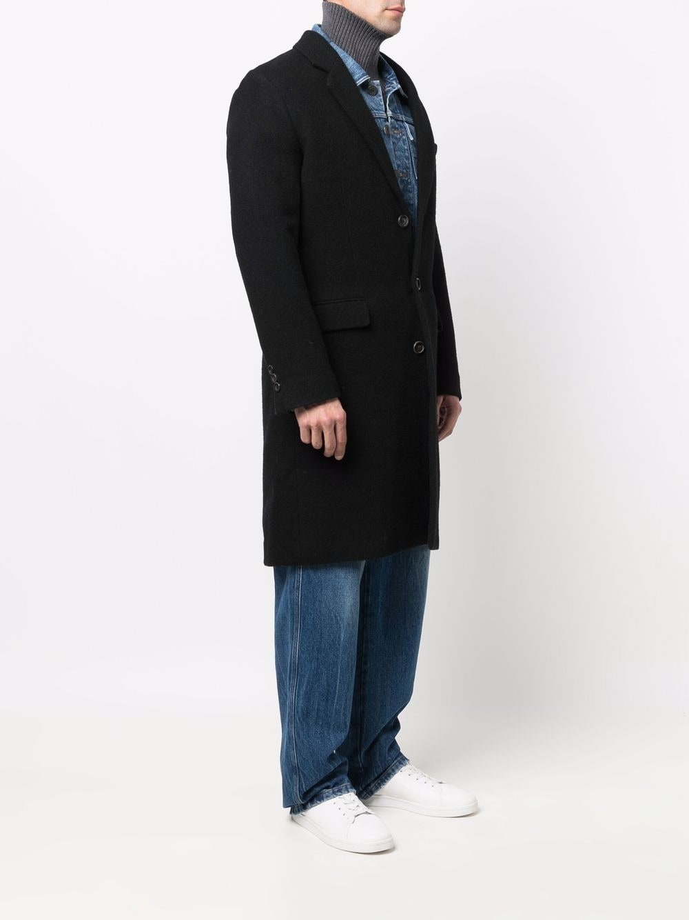 single-breasted  wool coat - 4