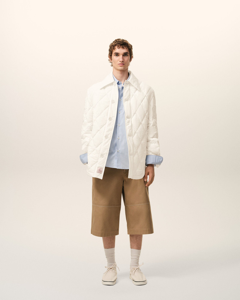 AMI Paris WHITE NYLON PADDED BUTTONED JACKET outlook