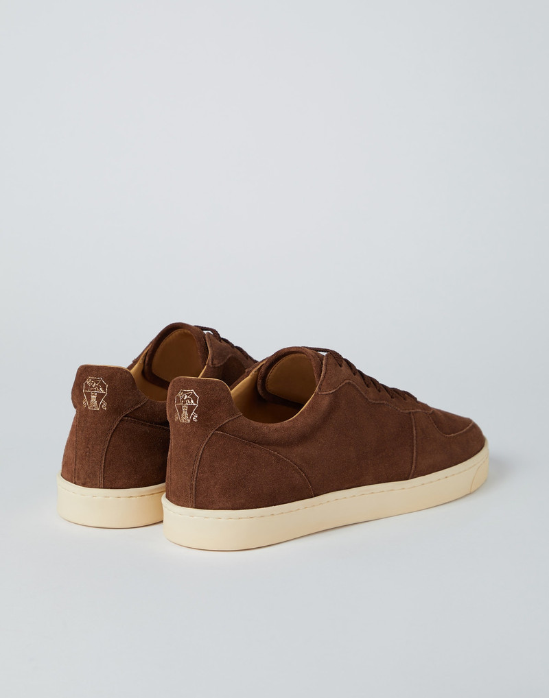 Brunello Cucinelli Suede sneakers with natural rubber sole outlook