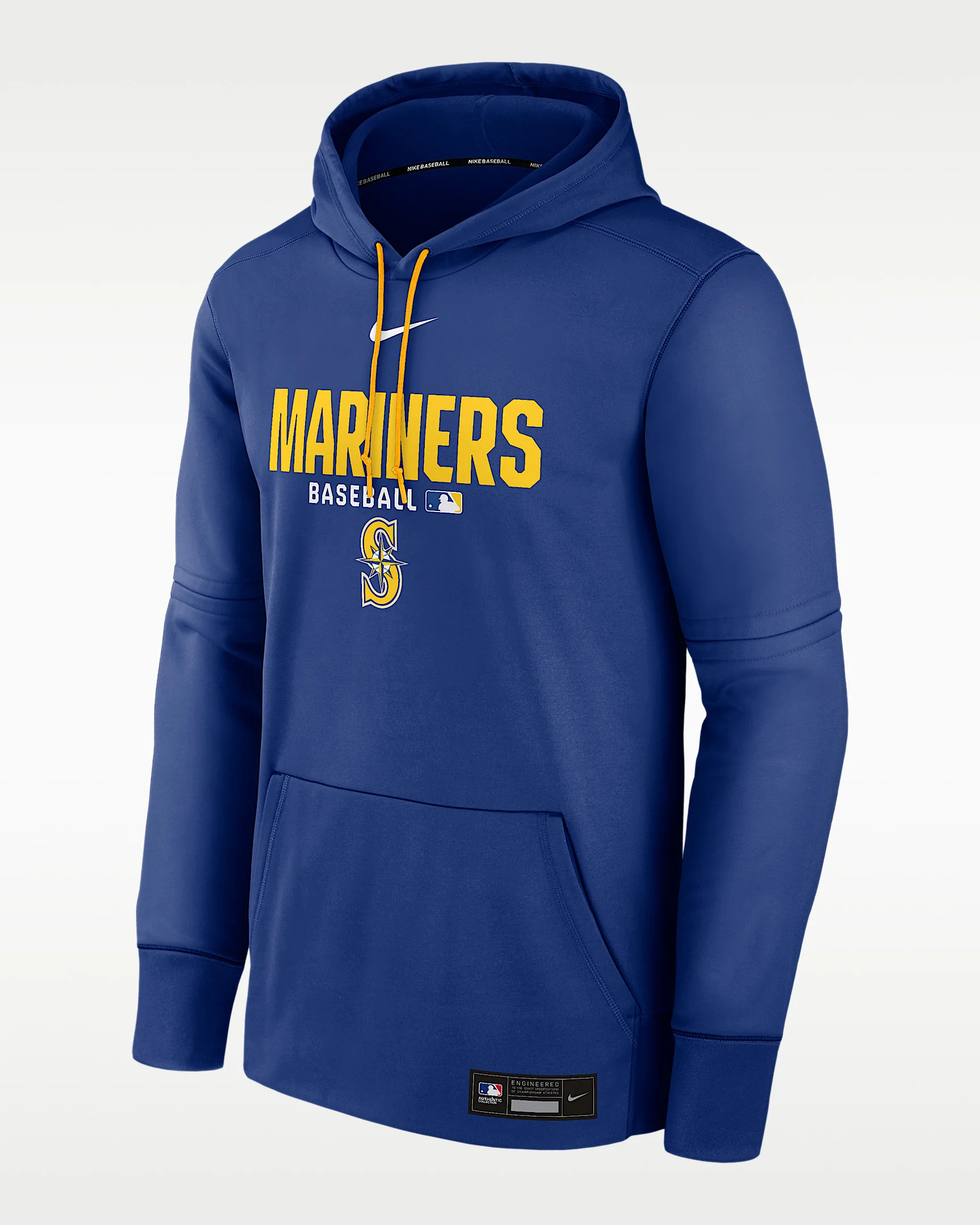 Seattle Mariners Authentic Collection Men's Nike Therma MLB Pullover Hoodie - 1