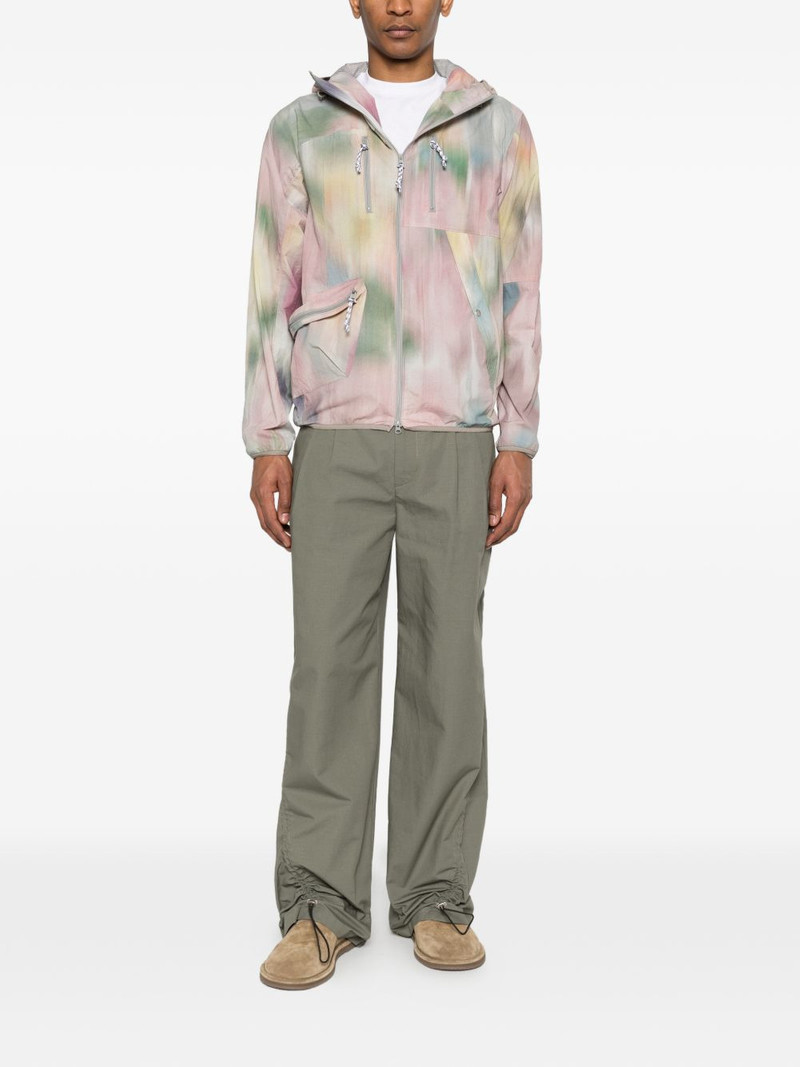 Kolor abstract-print hooded jacket outlook