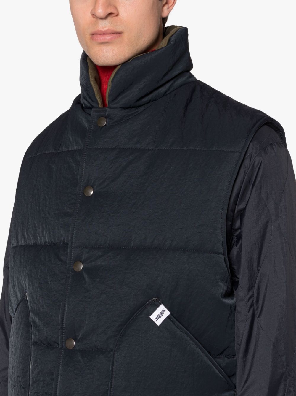 OSAKA NAVY NYLON GILET - 5