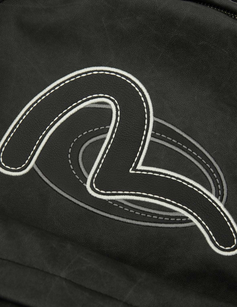 SEAGULL EMBROIDERY VEGAN LEATHER BACKPACK 5