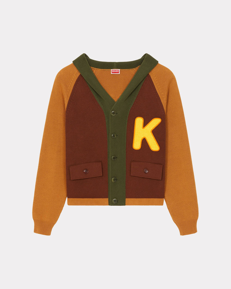 Cardigan with colourful hood 1