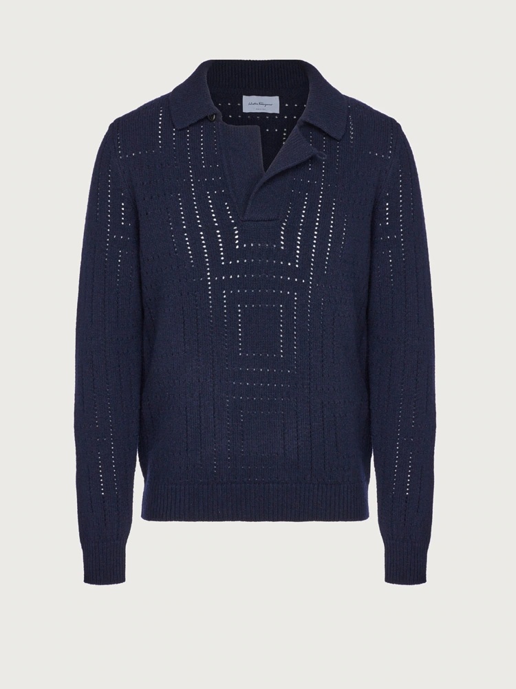 A-JOUR PUNCTUATED SWEATER - 1