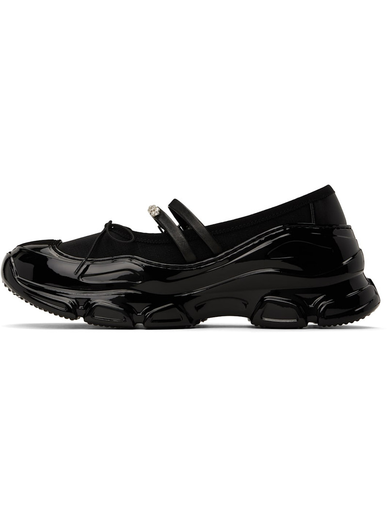 Black Mesh Tracker Ballerina Flats 3