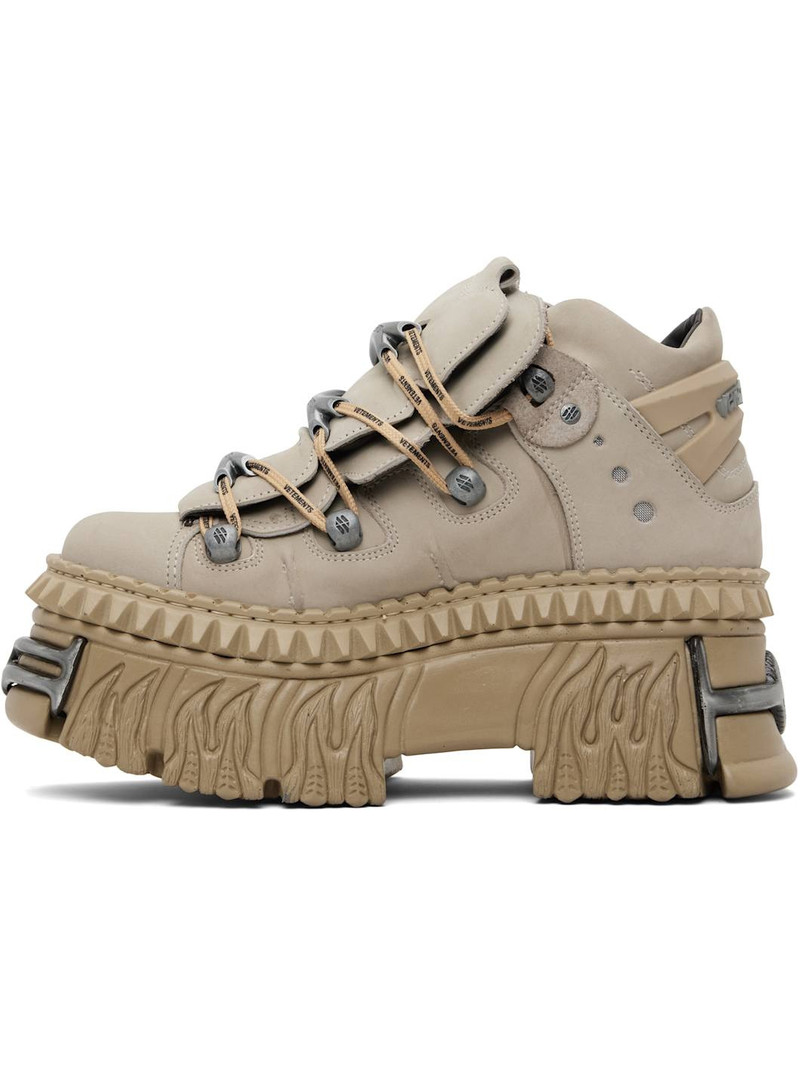 VETEMENTS Taupe New Rock Edition Fire Platform Sneakers outlook