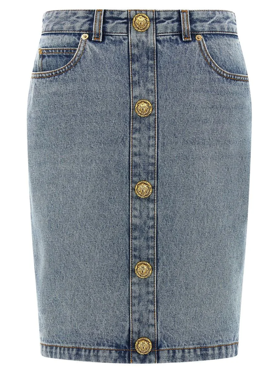 Balmain Denim Skirt - 1