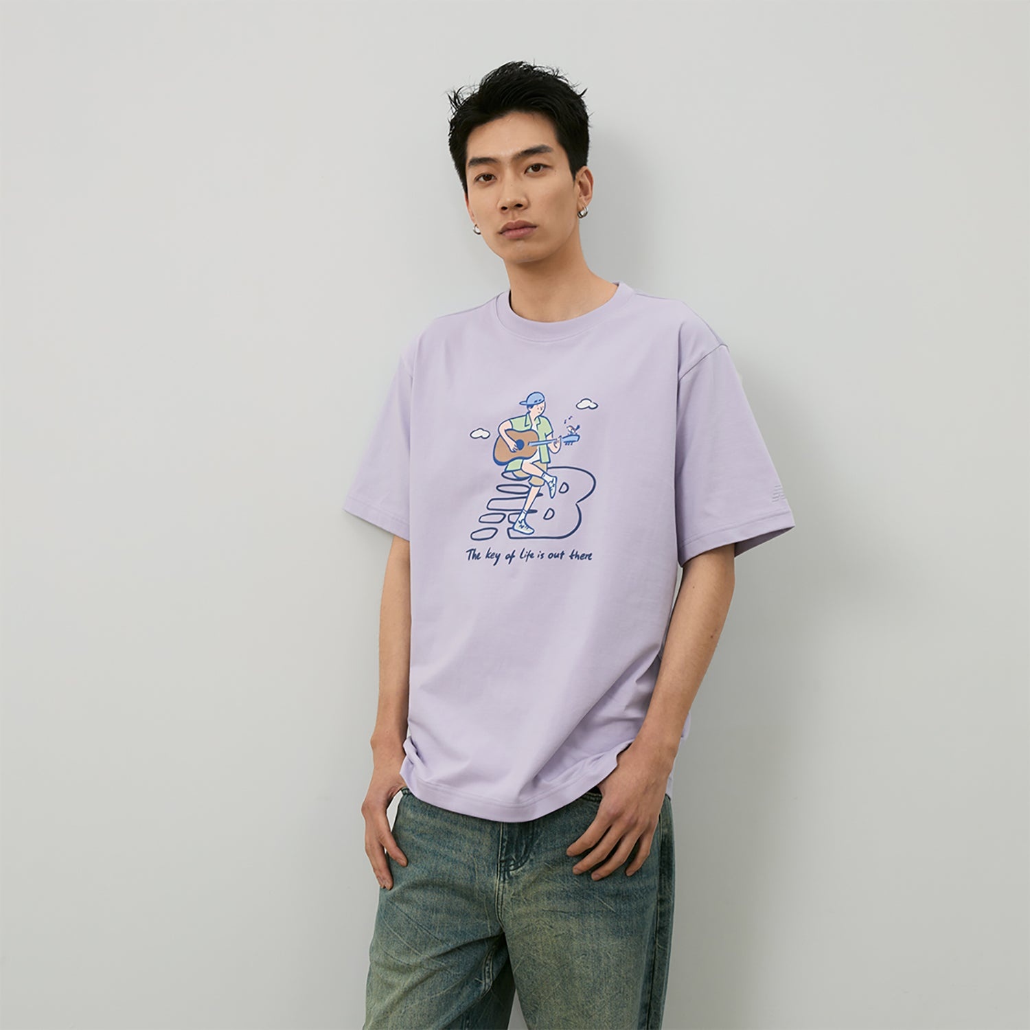 New Balance x PK Guitar Graphic T-Shirt 'Light Purple' NEE26021-DV - 7