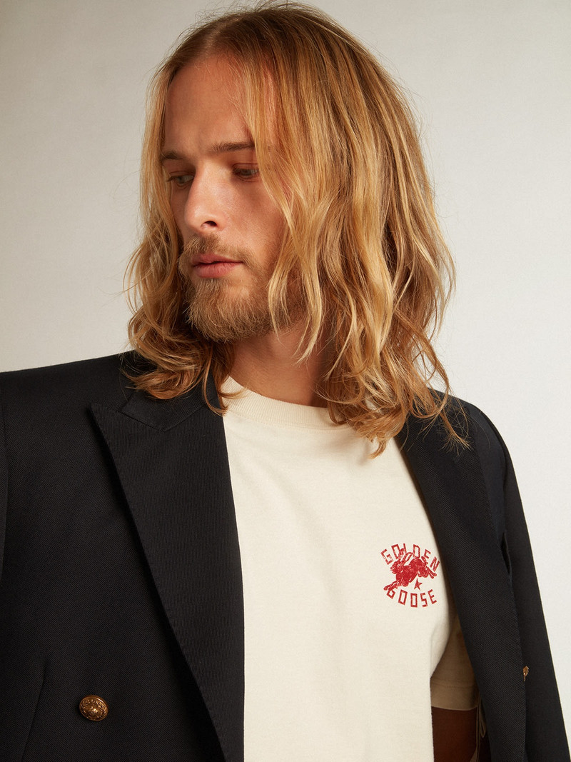 Men’s heritage white T-shirt with CNY logo 8