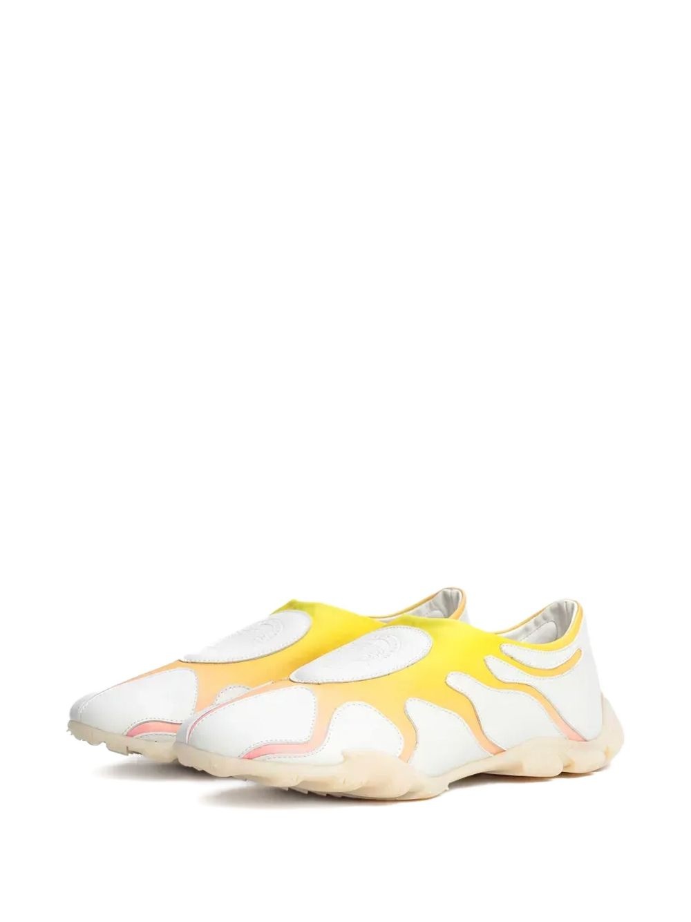 wave-patterned slip-on sneakers - 3