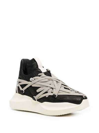 Rick Owens strap-detail leather sneakers outlook