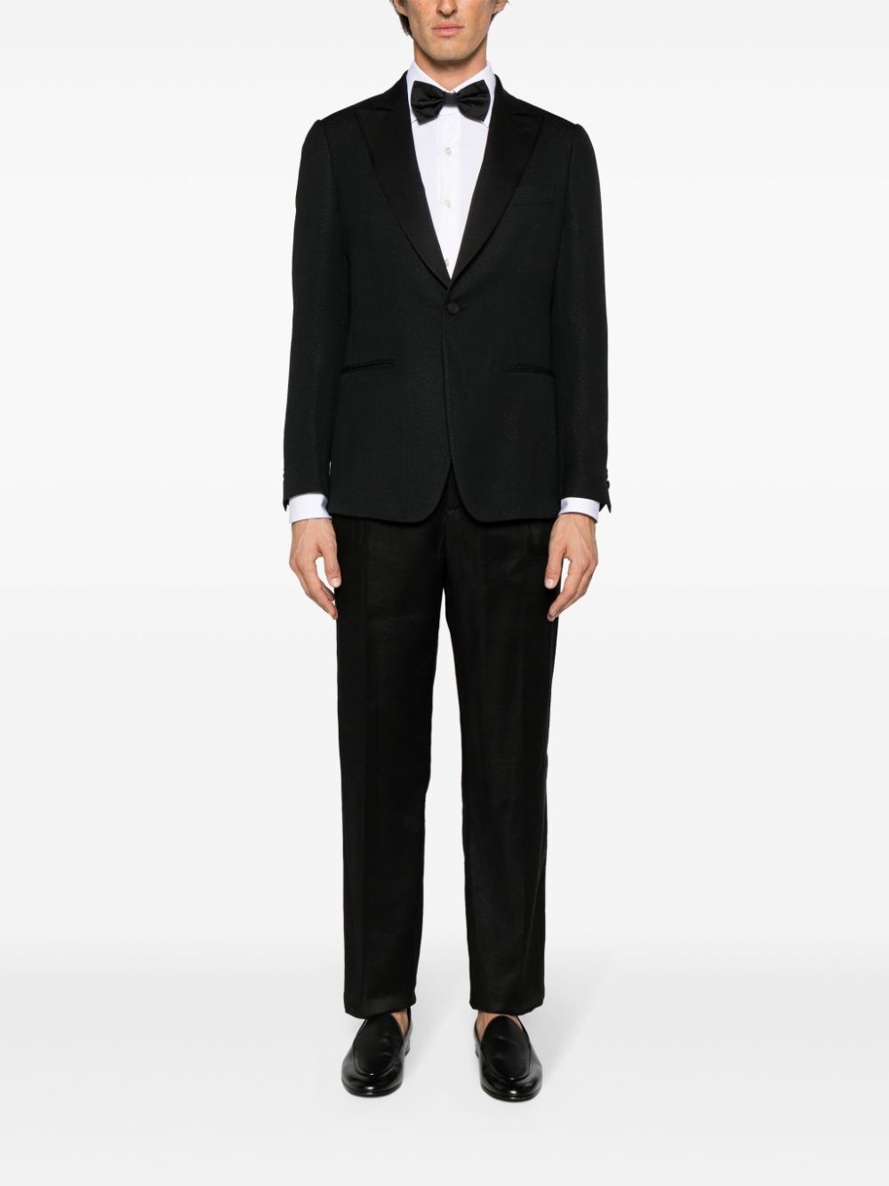 tapered-leg twill trousers - 2