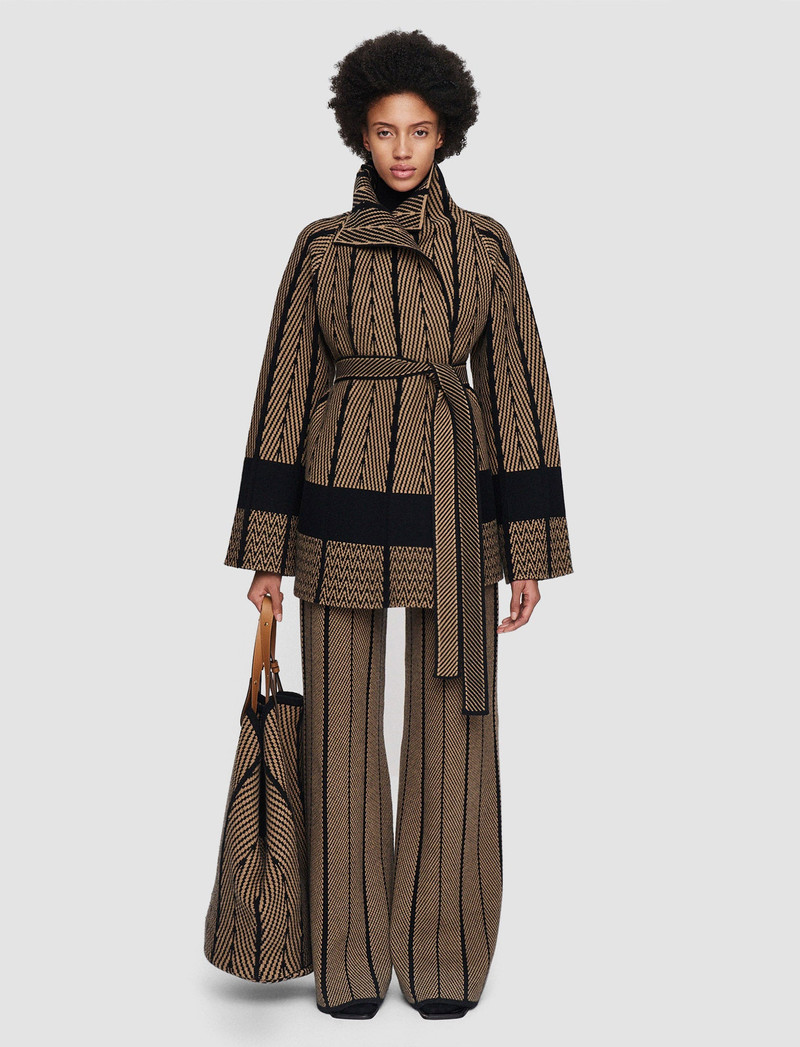 JOSEPH Chevron Jacquard Knitted Jacket outlook