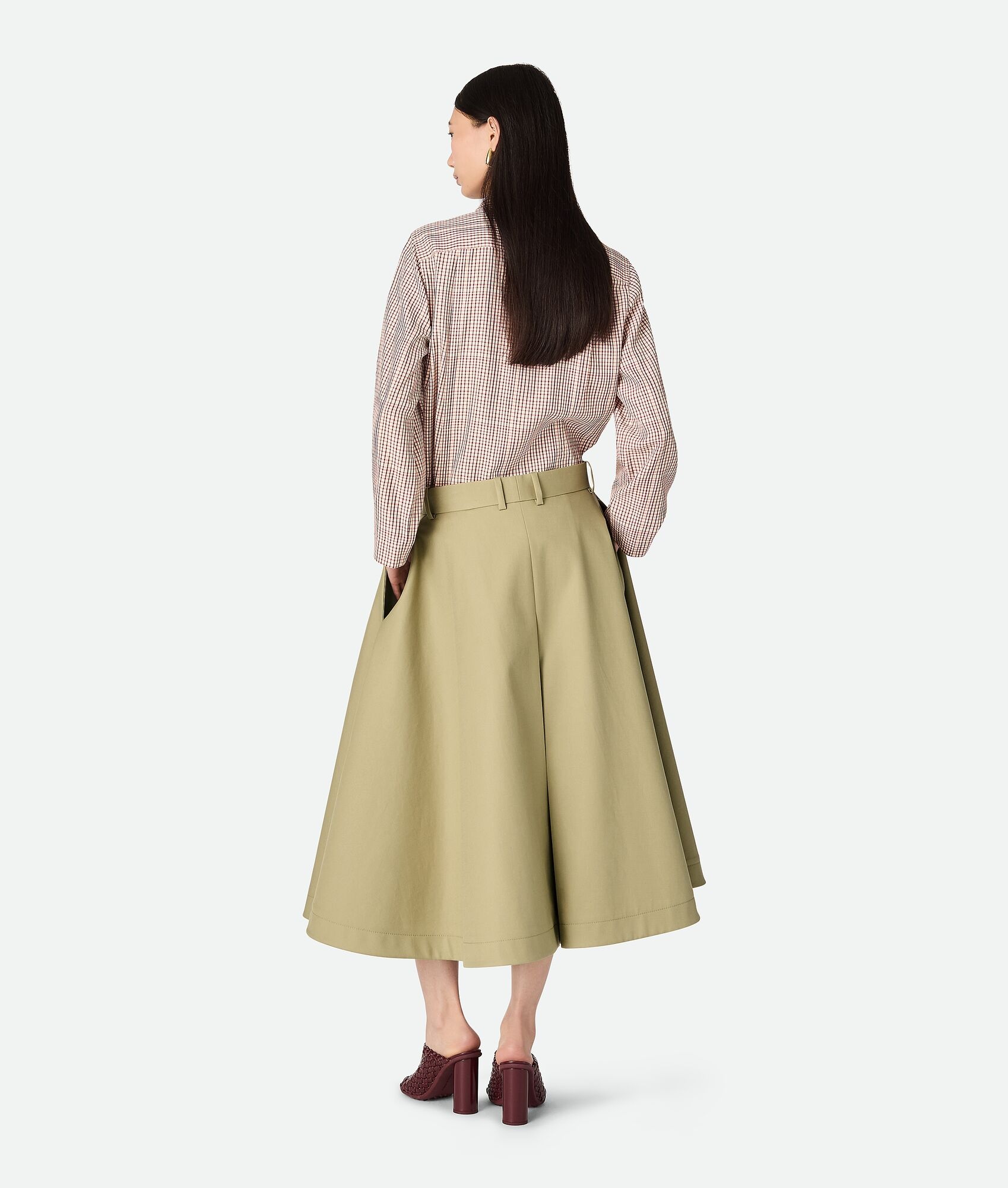 Cotton Twill A-Line Skirt - 3