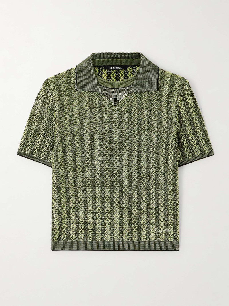 Marino jacquard-knit 폴로 셔츠 (주)그린 - 1