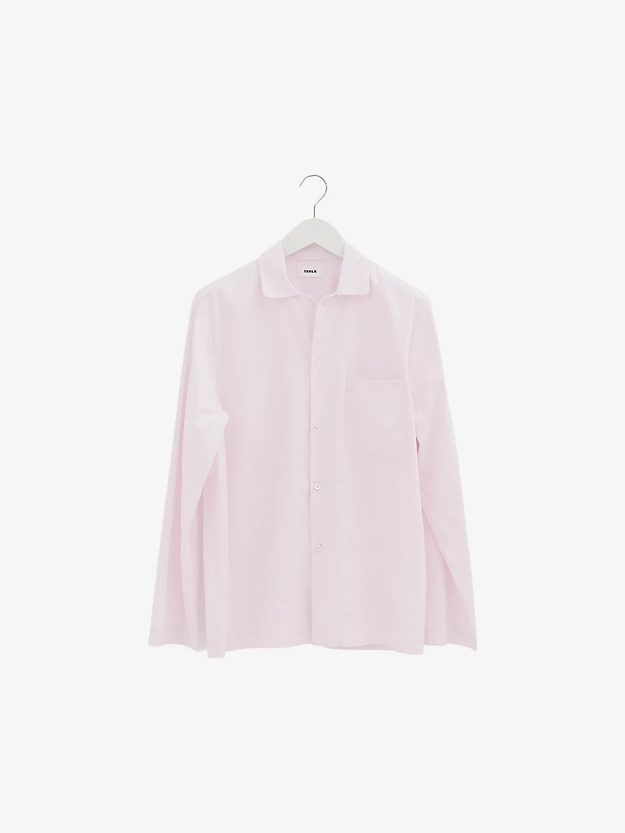 Striped patch-pocket organic-cotton pyjama shirt - 6