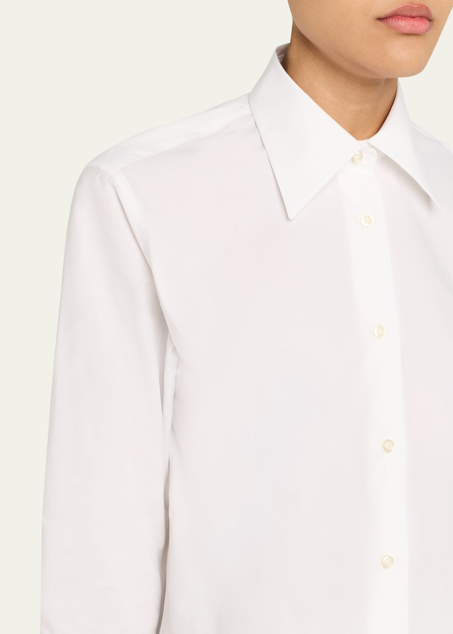 Ella Long-Sleeve Cotton Poplin Shirt - 5