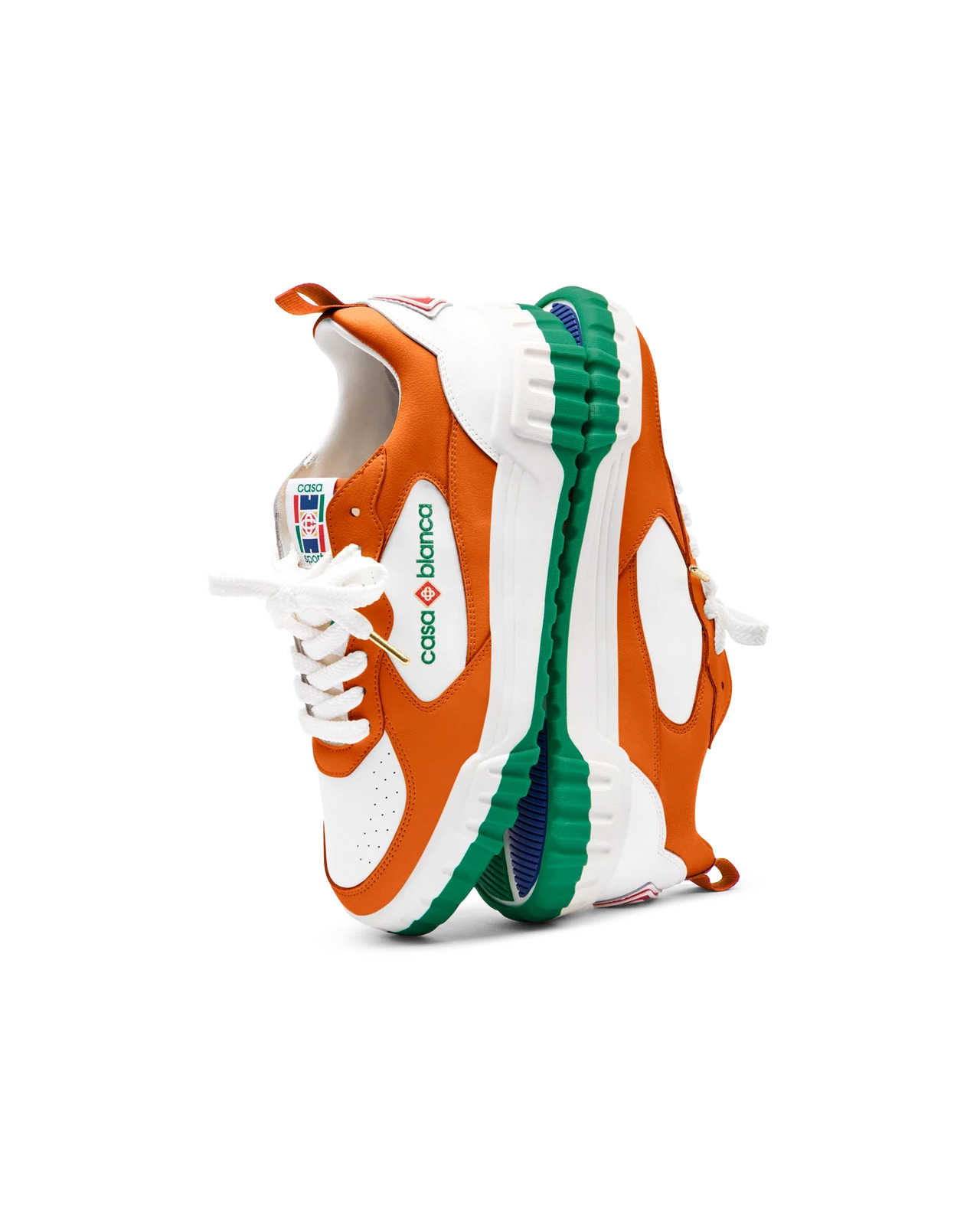 Womens The Court Orange & White Sneaker - 3