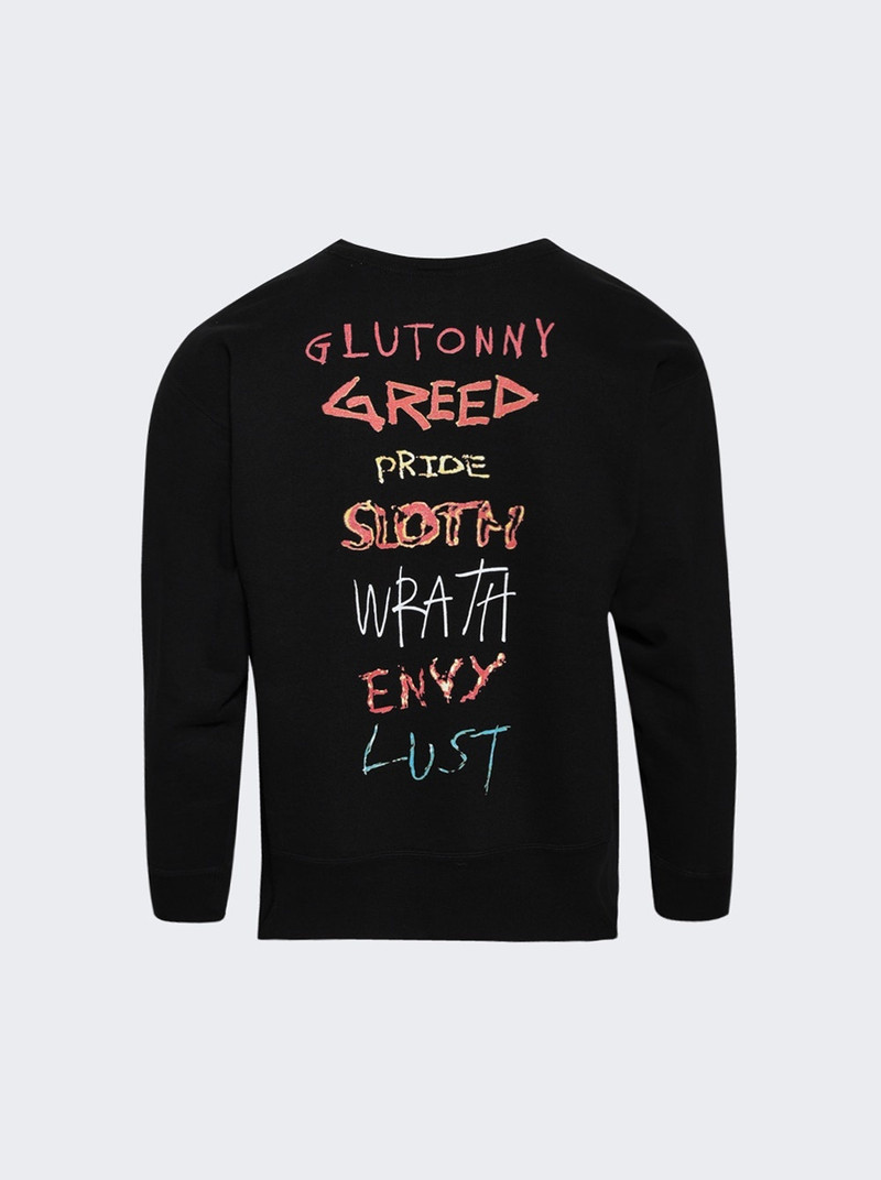 SAINT M×××××× 7 Deadly Crewneck Sweater Black outlook
