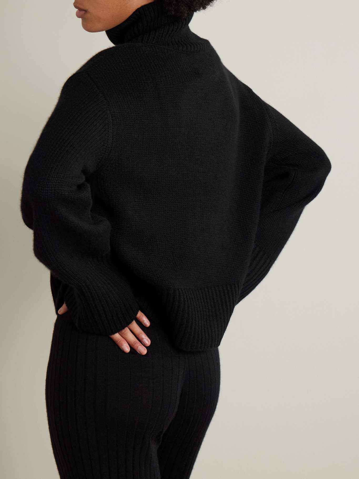 Fleur cashmere turtleneck sweater Black - 3