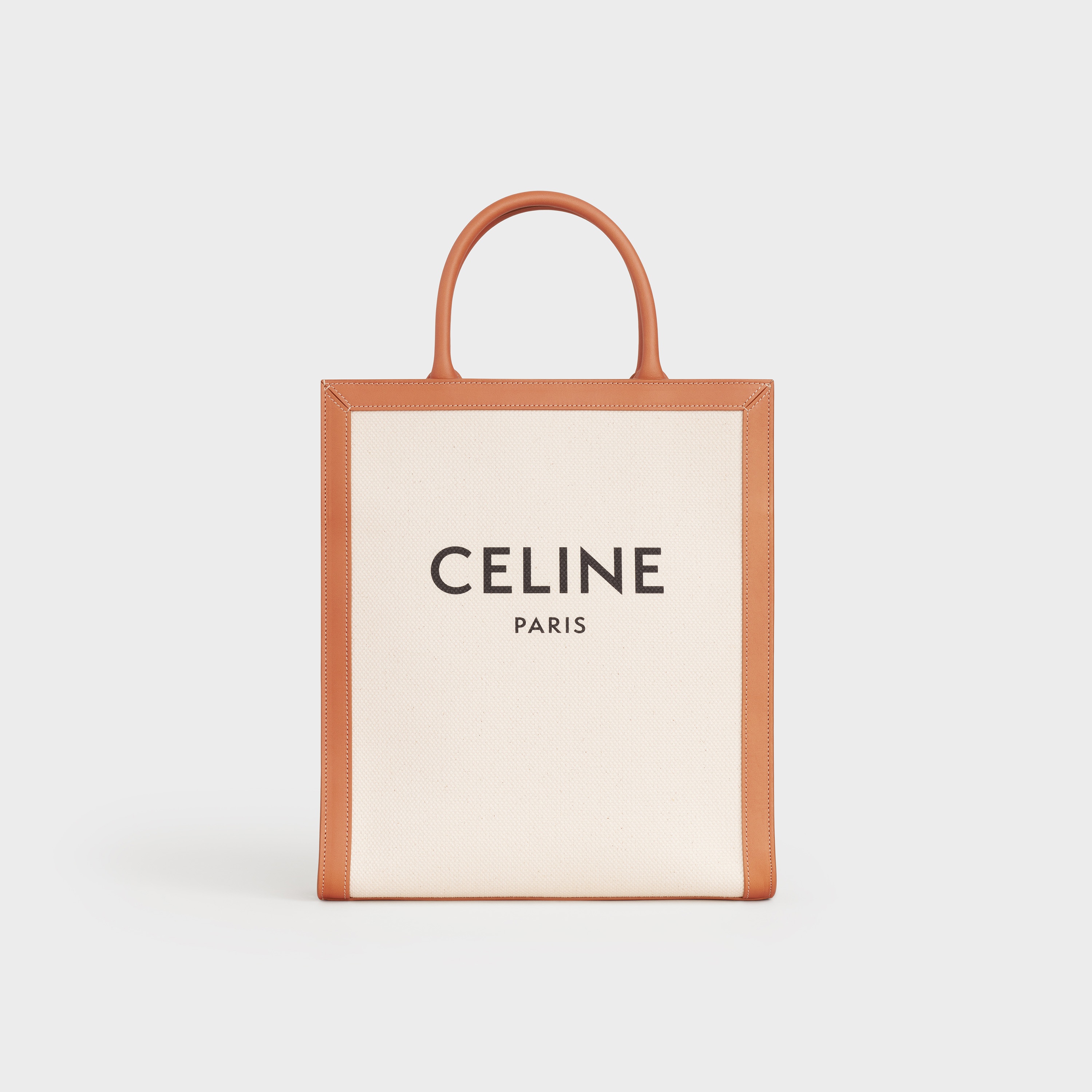 Small Vertical Cabas Celine in Canvas with Celine print and calfskin - 1