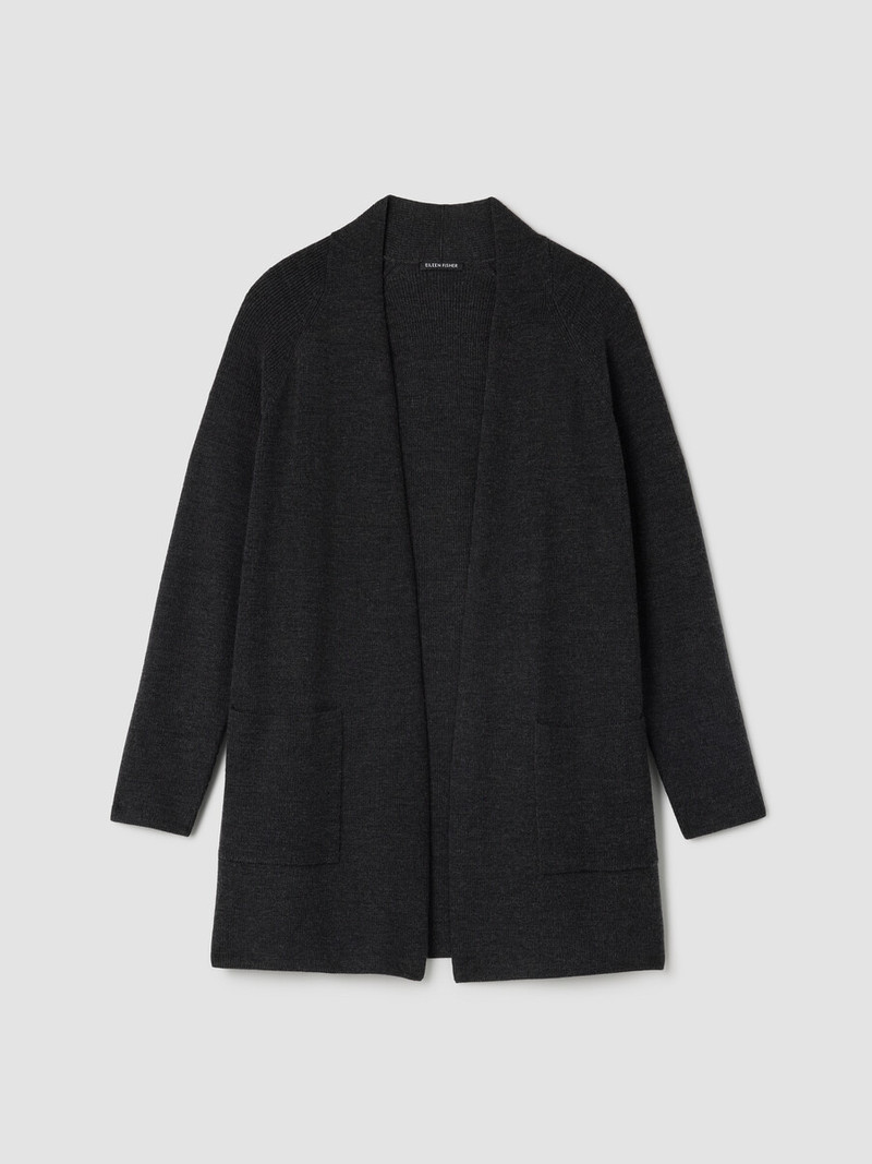 Merino Long Cardigan in Regenerative Wool 1