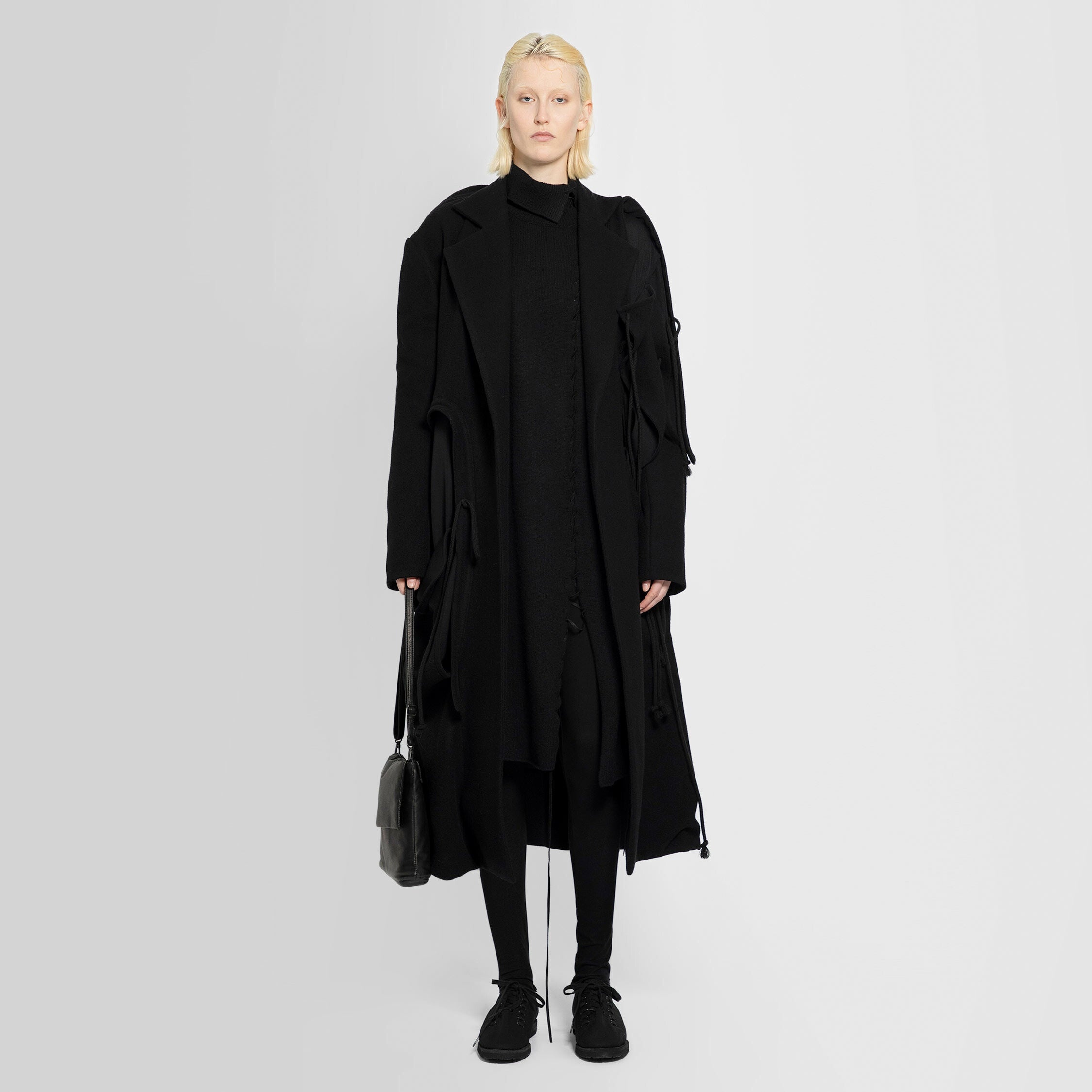 YOHJI YAMAMOTO WOMAN BLACK COATS - 8