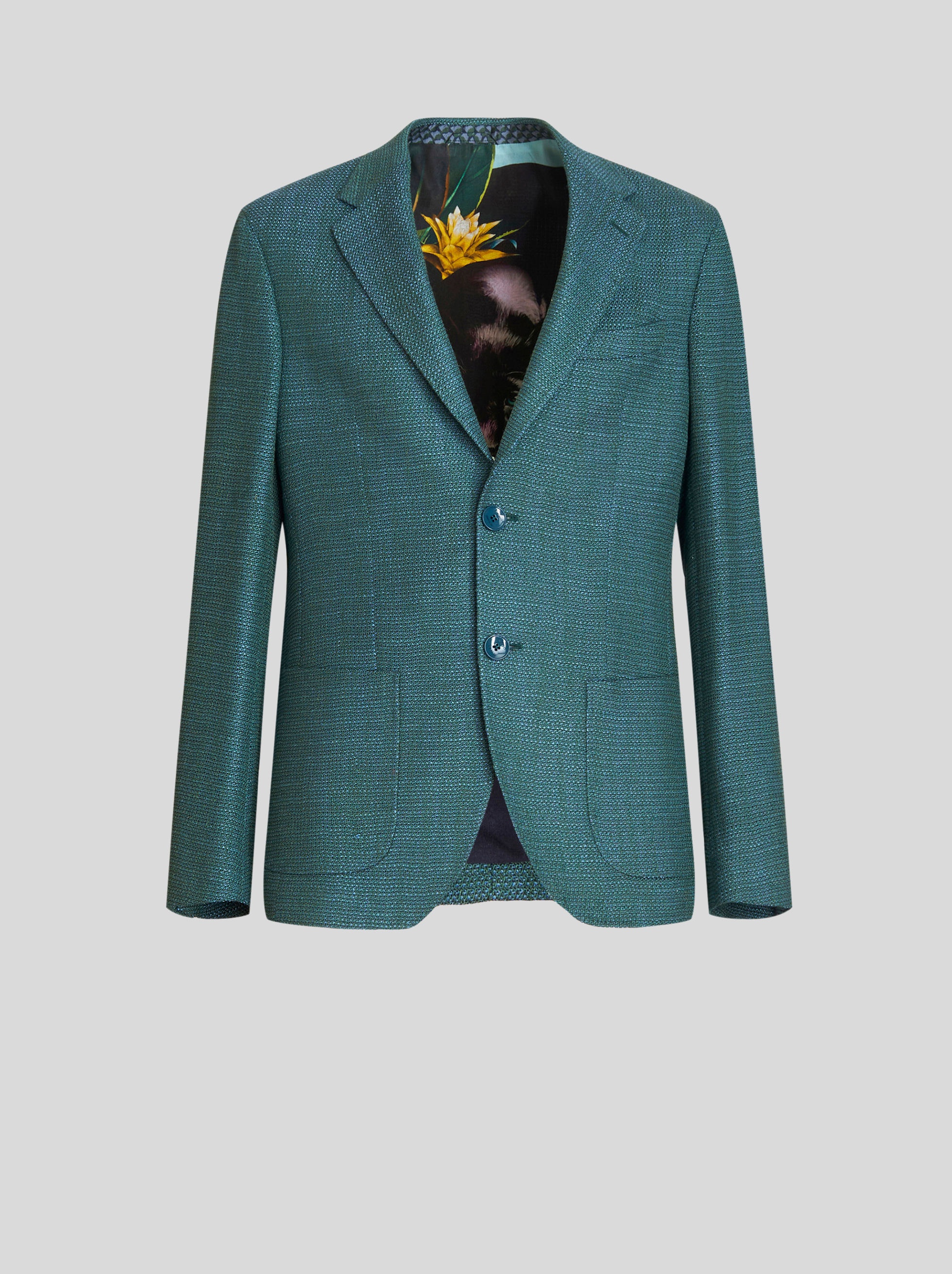 TAILORED WOOL AND SILK JACKET - 1