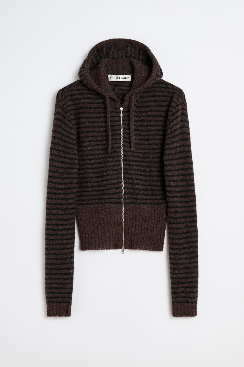 Compact Hood Dirt Stripe Fuzzy Alpaca 1