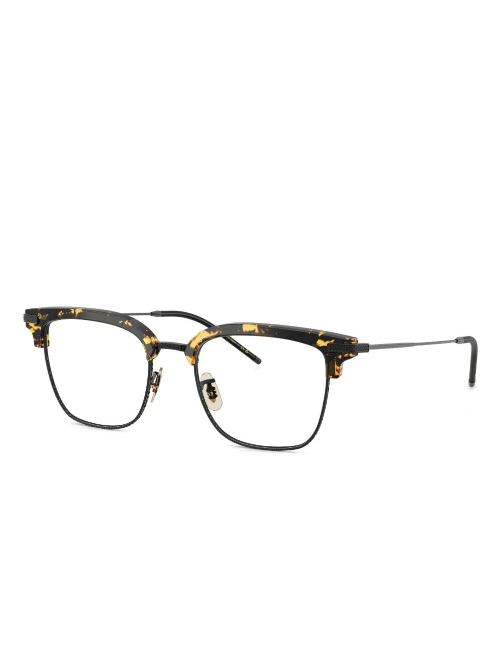 tortoiseshell square-frame glasses - 2