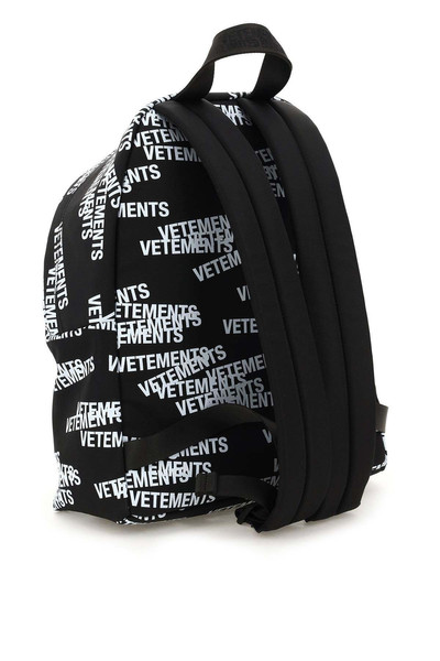 VETEMENTS LOGO PRINT BACKPACK outlook