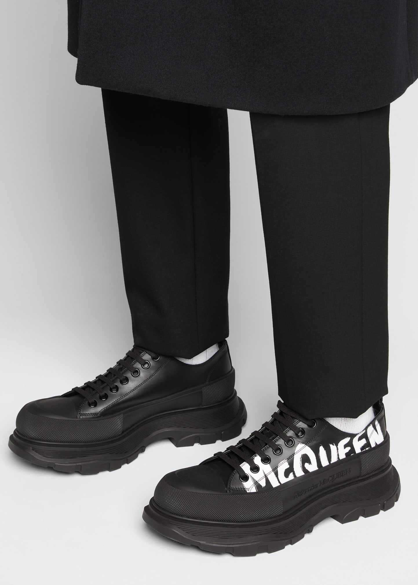 Men's Tread Slick Leather Low-Top Sneakers - 2
