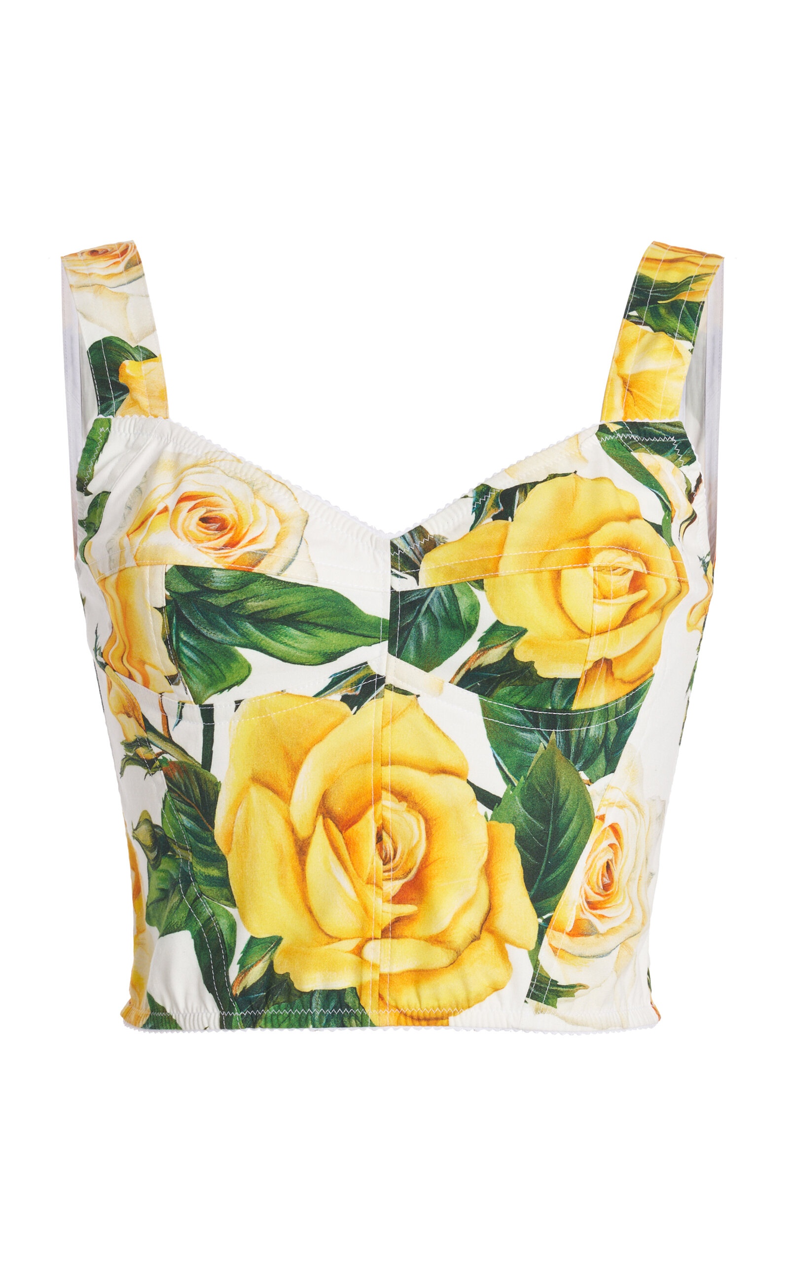 Floral Cotton Bustier Top multi - 1