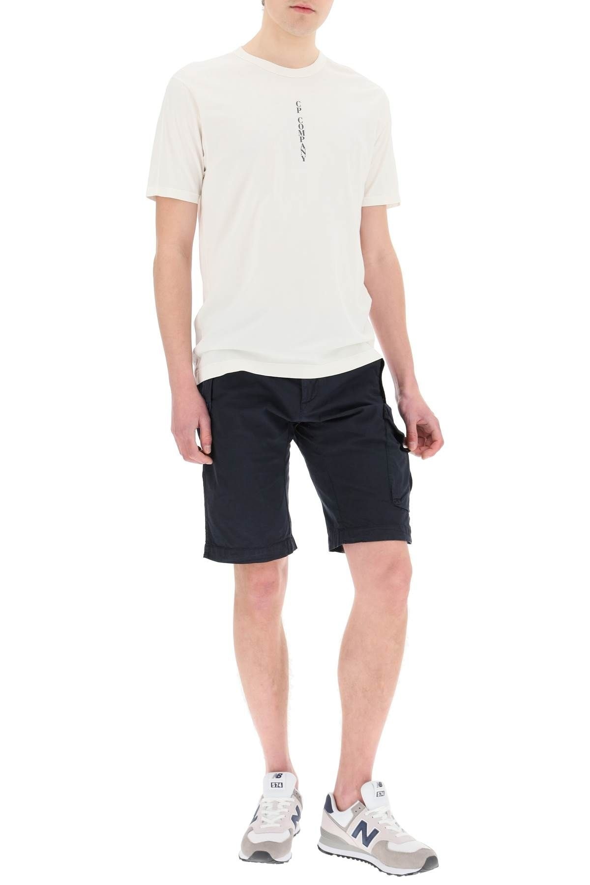 STRETCH SATEEN CARGO SHORTS - 2