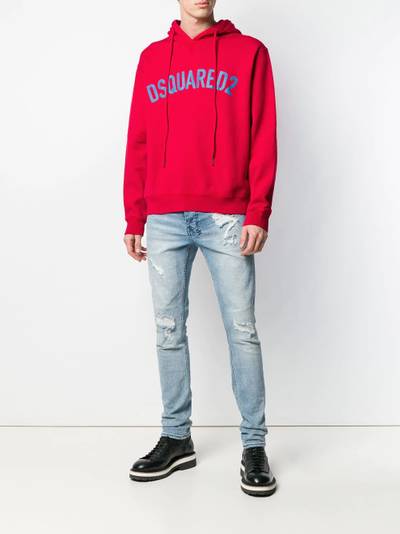 DSQUARED2 logo print hoodie outlook