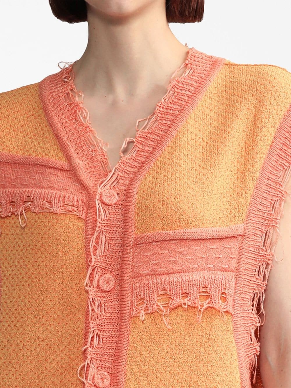 Sevra button-down knitted vest - 5
