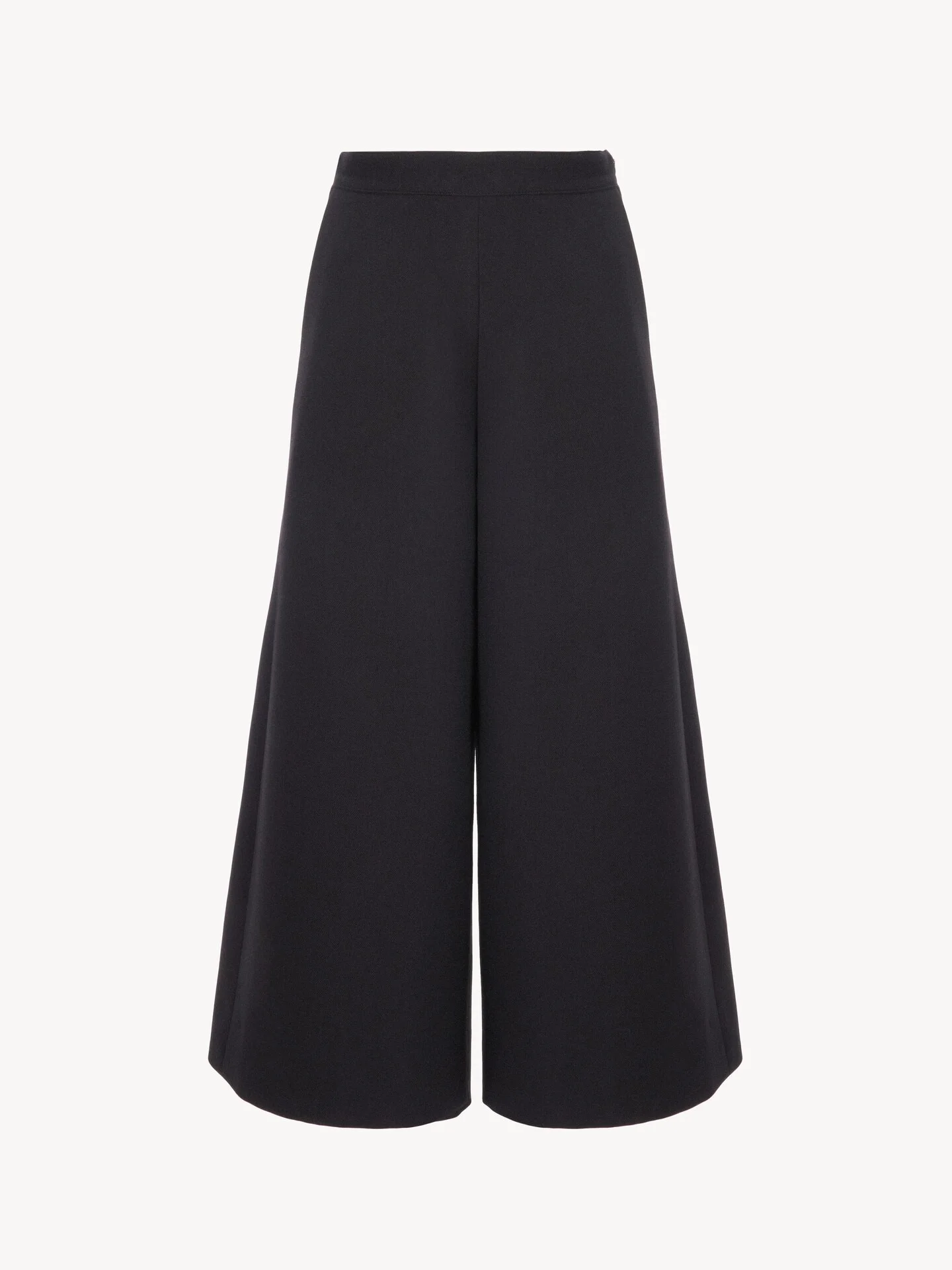 WIDE-LEG TAILORED PANTS IN WOOL CRÊPE - 1